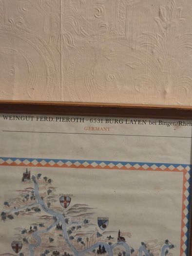 1960's German Weingut Ferd Pieroth winery Map