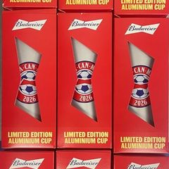 Budweiser FIFA WORLD CUP 2026  aluminium beer cups
