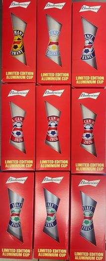 Budweiser FIFA WORLD CUP 2026  aluminium beer cups