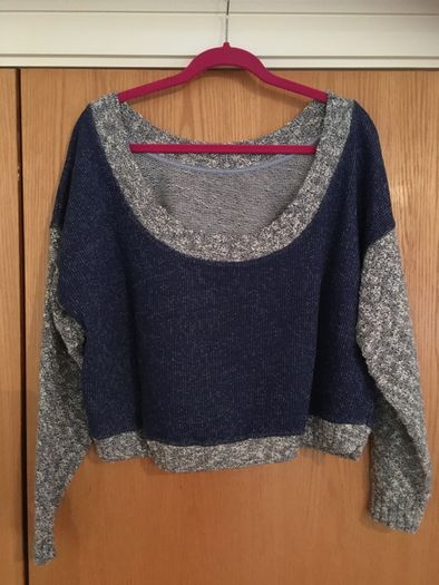 ZARA Cotton Cropped Jumper  Low Back Bardot