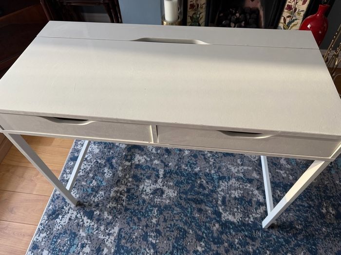 white IKEA alex desk