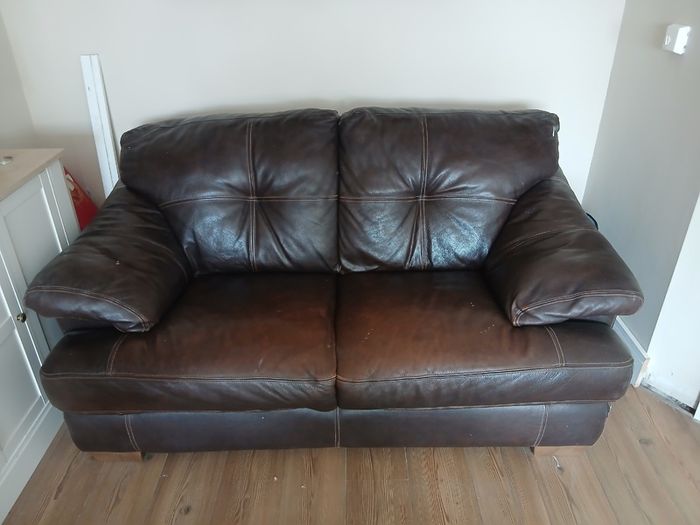 Brown Leather Couch