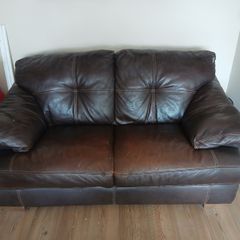 Brown Leather Couch