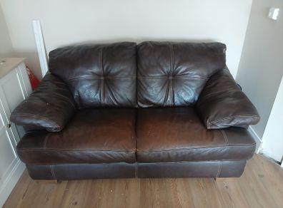 Brown Leather Couch