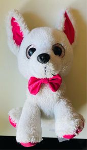 White plush toy dog - teddy