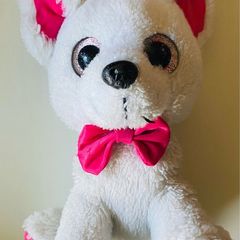 White plush toy dog - teddy