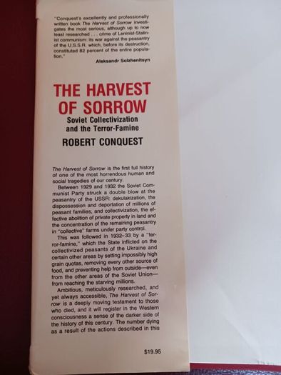 The Harvest of Sorrow / Robert Conquest/ 1986/1st edition