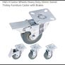 Brand New Heavy Duty Castors Wheels Pair 50mm Image 3