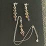 silver set necklace and earrings Image 3