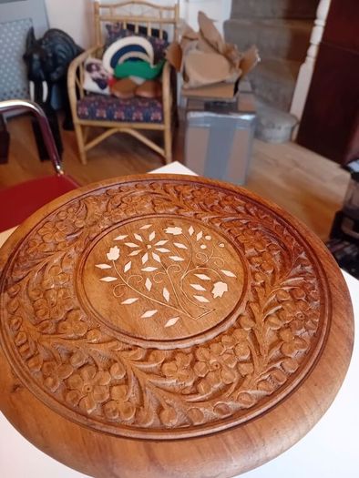 Vintage hardwood plant stand