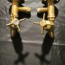 2 sets of Old brass taps Image 6