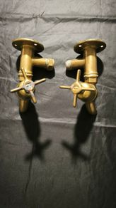 1 set of Old brass taps
