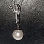 Vintage Hallmarked Silver Pearl & White Topaz Image 6