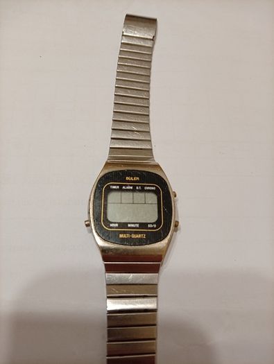 Vintage 1970s Buler Multi Quartz Swiss Digital Watch Untested