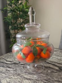 Apothecary jar Large with decorative mandarins
