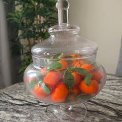 Apothecary jar Large with decorative mandarins