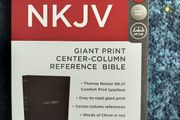 Holy Bible NKJV Giant Print Centre Column Reference Black Leatherflex on3n3ss