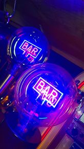 Retro style Bar light with neon bulb..