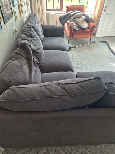 L Shaped Chocolate Brown Sofa