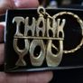 Vintage Stamped Thank You Keyring Image 2