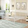 Double Bed Frame 4ft6 with Headboard and Footboard, Metal Bed Frame Double 46 cm High with Heavy Duty Slats Support, Noise Free, Easy Assembly, White Image 6