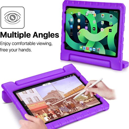 For Apple iPad Pro 12.9" 2020 Kids Case Shockproof Cover With Stand Purple
