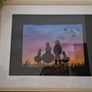 sunset family wall stone shell art Image 2