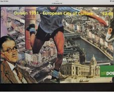 Irish stamps, 1991 booklet,City of Culture