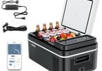Car Refrigerator, DC 12/24V AC100-240V Compressor Electric Cooler, -20C to 20C Car Fridge with APP Control, 20L Cars Freezer for RVs, Campsites, Boats, Camping, Fishing, 60W Portable Freezer