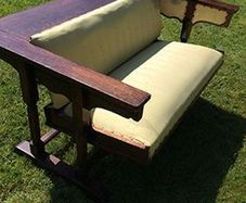 Unique vintage oak bench/table