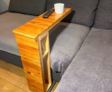 wooden sofa side table