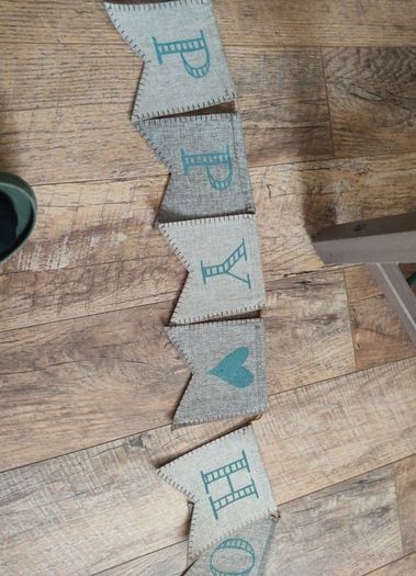 Bunting - 'Happy Home' - Strong tapestry material