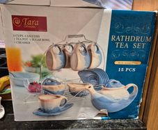 Tara Rathdrum 15 Piece Tea Set with Metal Stand