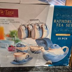 Tara Rathdrum 15 Piece Tea Set with Metal Stand