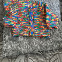 Hand knit cardigan and hat 0 to 3 mths