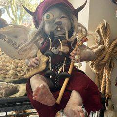 Aughra All Seeing Eye Monster Spooky Creepy Upcycled Doll Makeover Halloween Baby Gift Oddity