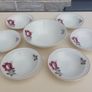 Beautiful Set of Six Dessert Bowls plus Matching Large Bowl by Arklow Pottery in the Very Popular and Collectable "Autumn Rose" Pattern Image 2