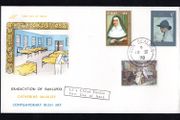 1978 Ireland Anniversaries/Events: Birth of Sister Catherine McAuley; The Eradication of Smallpox; Birth of Sir William Orpen &amp; Contemporary Irish Art Commemorative Stamps Illustrated Hibernian First Day Cover (FDC) with Dun Dealagan (Dundalk) steele