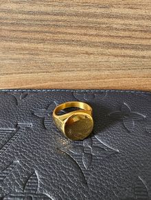 Gold Plated Signet Ring Heavy
