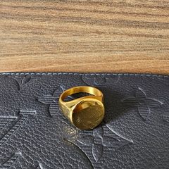Gold Plated Signet Ring Heavy