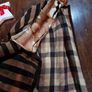Vintage striped coat with furry collar size S Image 8