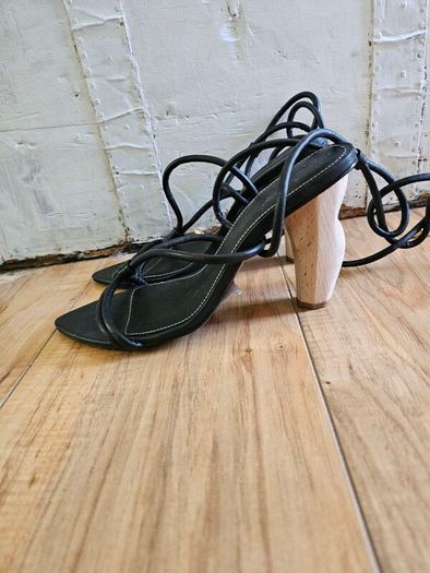 Aje Designer Strappy Wooden Heels