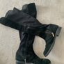 Carvela Long Black Suede Boots Image 2