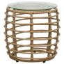 3 Piece Bistro Set Poly Rattan Oak Image 8