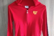 Red hoodie would fit adult xxs xs 140 cm height