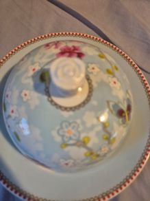 Pip Studio Chinese Rose Blue Butter Dish