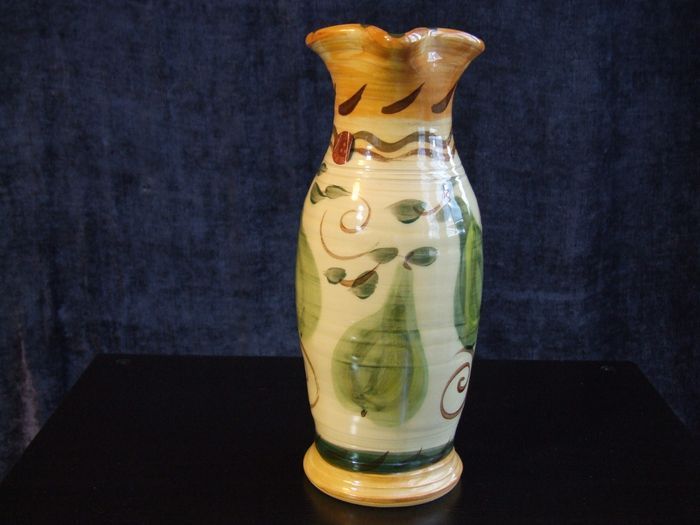 Tall Jug with Pear Tree Design (Hathor Studio Ceramics)