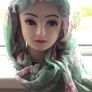 Beautiful Pastel Green Floral lightweight Snood Scarf Image 8