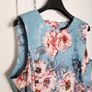 Marks & Spencer Blue Pink Floral Damask Sleeveless A-Line Skater Dress 14UK/42EU Image 4