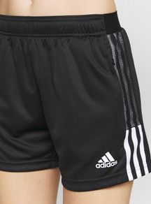Adidas performance sports white tshirt and black shorts aeroready